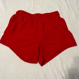 Red Baggy Athletic Shorts